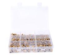 Kit di Assortimento di Ingrassatori in Ottone 160 Pezzi, Kit di Raccordi Zerk per Grasso Idraulico con Scatola di Plastica per Sostituire il Grasso Zerk Mancante o