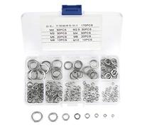 Kit di assortimento di molle per molle in acciaio inox 304 180 pezzi con scatola, 8 dimensioni - M2 M2.5 M3 M4 M5 M6 M8 M10