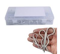 Kit di assortimento di perni in acciaio con pin con a 8 taglie hardware e clip a forcine R specificamente progettate per i sistemi di blocco del perno di gancio su rimorchi, camion e trattori