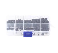 Kit di Assortimento di Punti di Tazza con Testa a Esagono Incassato 200 Pezzi con Scatola