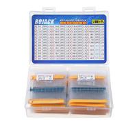 Kit Di Assortimento Di Resistori 0 Ohm - 5,6 M Ohm 1/4W Resistenza a Film Di Met