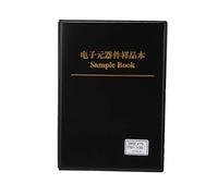 Kit di assortimento di resistori di valore 170 della serie 0402, libro di campioni di componenti elettronici, custodia compatta in plastica nera per resistori 0402, riferimento
