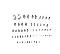 Kit di assortimento di tappi per tappi filettati svasati da 37 gradi JIC da 64 pezzi compatibile con ricambi auto per tubi flessibili idraulici