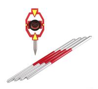 Kit di aste di misurazione per rilevamento con pali in lega di alluminio e specchio per test di polarizzazione per uso totale della stazione in ingegneria mineraria, tunnel, metropolitana e autostrada