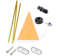 Kit di aste pieghevoli in alluminio da 1,2 m, dotate di un segmento autocollegante e di una base multifunzionale, utilizzata per kayak e kayak all'aperto (arancione)