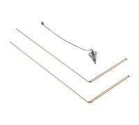 Kit di aste spirituali e pendolari in rame al 99,9% con tappetino - set regalo di canne spirituali in rame puro - Scopri i segreti paranormali W/Divining Rod (A)