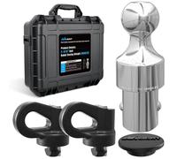 Kit di attacco a collo d'oca Nilight Puck System (60692) con sfera da 2-5/16 da 38000 libbre di peso totale a terra e ancoraggio a catena da 3000