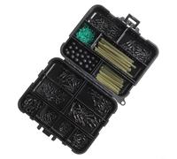 Kit di attrezzatura per la pesca alla carpa contenente 301 pezzi, tra cui clip, ganci, perline per un'esperienza semplificata