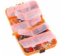 Kit di Attrezzatura Terminale da 257 Pezzi Kit di Accessori da Pesca Portatili con Scatola Per Attrezzatura Kit di Amo da Pesca Anti Avvolgimento Resistente alla Corrosione Per Esterno(Arancia)