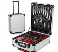 Kit di attrezzi for riparazioni auto domestiche Valigetta con rotelle da 799 pezzi | I vassoi modellati su misura mantengono gli strumenti organizzati e impediscono il movimento durante il trasporto.