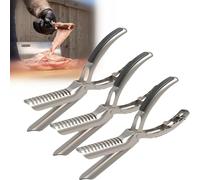 Kit di attrezzi in acciaio inox per rimuovere la membrana costolata, il miglior strumento per la preparazione delle costole per gli appassionati di barbecue, design ergonomico per una facile