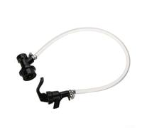 Kit di attrezzi per birra con rubinetto da picnic per fusti Cornelius con blocco a sfera, tubi in PVC trasparente, set di carbonatazione per birra e soda, dotato di fascette stringitubo in acciaio