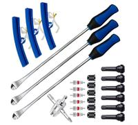 Kit di attrezzi per cambio pneumatici per moto, con leve in lega di acciaio e protezioni per cerchioni, per manutenzione e riparazione di pneumatici affidabili su moto, biciclette, ATV