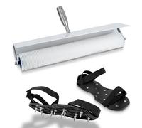 Kit di attrezzi per cemento autolivellante,Rullo composto di screeding a chiodo,Scarpe a punta a rullo per la costruzione del pavimento,Rullo a punta per pavimenti in resina epossidica autolivellante