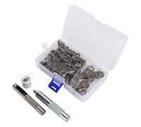 Kit di attrezzi per fustellatura per occhielli rotondi in bronzo da 100 pezzi Occhielli fai-da-te per borse per abbigliamento Settore pubblicitario Materiale in ottone come