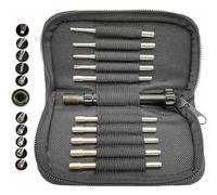 Kit di attrezzi per la regolazione del carburatore per motori a due tempi, 10 pezzi, con diversi tipi di punte e comoda custodia per il trasporto