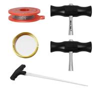 Kit di attrezzi per la rimozione del parabrezza dell'auto, 5 pezzi, con filo di taglio e maniglie, universale per la rimozione del parabrezza