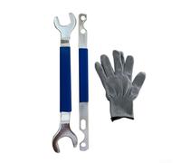 Kit di attrezzi per la rimozione della frizione e ventola, blu, 32 mm e 36 mm, set con barra di supporto per puleggia per la manutenzione del motore, 2 pezzi