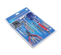 Kit di attrezzi per la riparazione di orologi, 16 pezzi, con strumento per la rimozione dei perni di collegamento, barrette a molla, apricasse, pinzette a punta fine, pinze, cacciaviti e martello in