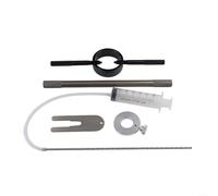 Kit di attrezzi per manutenzione forcella moto con indicatore del livello dell'olio, compressore a molla e barra ammortizzatore, 5 misure filettatura M10/M12/M14 per manutenzione cartucce e forcelle