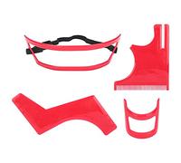 KIT DI ATTREZZI PER MODELLARE LA BARBA SET PER LA LINEA DEI CAPELLI IN PLASTICA DI ALTA QUALITÀ ROSSO