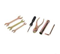 Kit di attrezzi per moto con chiave, chiave a bussola, cacciavite e pinze, set da 8 pezzi per la manutenzione della bici, utensili in metallo zincato in custodia portatile