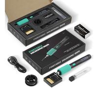 Kit di attrezzi per saldatore wireless 15W5V, ricarica USB portatile a riscaldamento rapido, supporto per cavi per saldatura e servizio