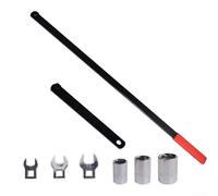 Kit di attrezzi per tendicinghia a serpentina con attacco da 3/8", set di regolatori per cintura tra cui chiavi a piede di porco da 13 mm, 14 mm, 15 mm, per rilascio puleggia folle e utensili manuali