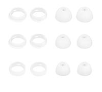 Kit di auricolari in silicone per cuffie Galaxy Buds di ricambio, compatibili con cuffie Samsung Galaxy Buds SM-R170, gommini bianchi e ganci per le orecchie S, M, L (6 paia)