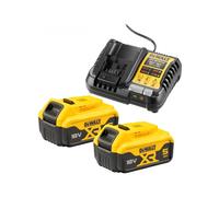 Kit di avviamento DeWALT con caricabatterie + 2 batterie 18V 5.0Ah DCB1104P2