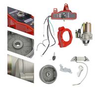 Kit di avviamento elettrico 12V Volano Sindone Motorino di avviamento Interruttore di accensione adatto per Honda GX160 5.5HP GX200 6.5HP