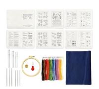 Kit di avviamento fai-da-te motivante per adulti, materiale di insegnamento comodo pacchetto completo | da ricamo versatili per donne ragazze, artigianato decorativo per interni - Spazio di