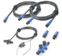Kit di avviamento NMEA 2000 certificato per rete NEMA 2K per Lowrance, Simrad e Garmin, cavi di base NMEA 2000 di grado marino, cavi di derivazione, tee e terminatori, 6 pezzi