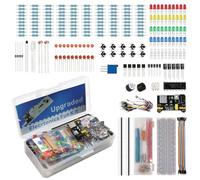 Kit di avviamento per breadboard a 830 fori AYWHP Starter kit di componenti elettronici con breadboard a 830 fori, potenziometro, modulo di potenza, resistenza e condensatore compatibile con Arduino
