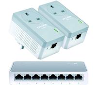 Kit Di Avvio AV600 Powerline Con Passaggio E 8 Porte Desktop 10/100Mb/s Gratuito