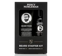 Kit di Avvio per la Barba di Percy Nobleman, Un Kit per la Cura della Barba Contenente Olio per la Barba e Detergente, adatto come riempitivo per calze, 30ml / 75ml
