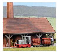 Kit di avvio per pista da campo H0f Busch Feldbahn 12014 Trasporto di mattoni