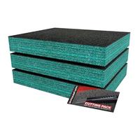 Kit di Avvio Shadow Foam 3 pezzi | Inserti in Schiuma per Cassetta degli Attrezzi - Foglio in Schiuma 40x32cm per Organizzazione Cassetta degli Attrezzi DIY e Sistemi di Conservazione degli Utensili