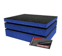 Kit di Avvio Shadow Foam Blu 3 pezzi | Inserti in Schiuma per Cassetta degli Attrezzi - Foglio di Schiuma 40x32cm Confezione Mista (30, 50 e 70mm di Profondità) Organizzazione Cassetta degli Attrezzi
