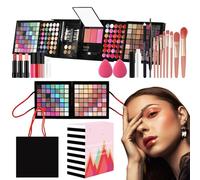 Kit di avvio trucco - Kit cosmetico nero Kit cosmetico per le donne Set di trucco | Grande Kit trucco professionale con 177 colori di palette di fa