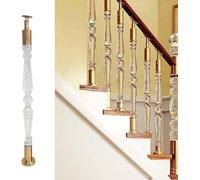 Kit di balaustre per scale in acrilico, pali rotondi trasparenti per gradini e ponti interni ed esterni