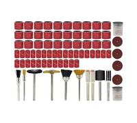 Kit Di Bande Di Levigatura Da 130 Pezzi Con Ruota A Spazzola, Carta Vetrata Per Strumenti Rotanti Lucidatura In Legno In Metallo,Set 130pcs