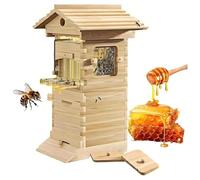 Kit di base per alveare, completo per apicoltura per principianti, alveare a flusso automatico con facile montaggio, estrazione del miele semplificata per apicoltori da cortile