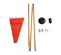 Kit di base per bandiera di sicurezza per nautica per kayak canoa 47 pollici con bandiera rossa e palo in alluminio