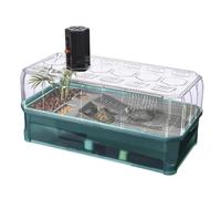 Kit di base per habitat per tartarughe in plastica, scatola di visualizzazione per allevamento terrario per rettili, set di copertura per acquario, gabbia per lettiera per tartarughe, sistema di