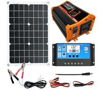 Kit di base per pannelli, energia solare con inverter potenza 6000W e auto adattatore doppio USB Pacco batteria al litio mobile camp