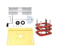 Kit di base per sollevamento della fresa, universale di sollevamento per frese da falegnameria, piastra di inserimento in metallo a ribalta con manovella manuale per