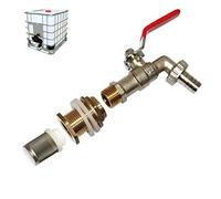 Kit di beccucci da giardino a un quarto di giro, valvola a sfera d'acqua in ottone con adattatore filettato per serbatoi d'acqua