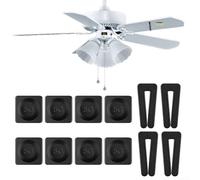 Kit di bilanciamento per ventilatore da soffitto con morsetti in metallo e pesi da 5 g, progettato per eliminare le oscillazioni, ridurre il rumore e prevenire danni al motore, colore nero