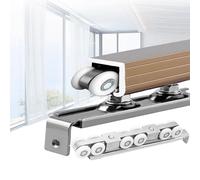 Kit di binari e ferramenta in Ottone per Porte scorrevoli a Scomparsa con Chiusura Ammortizzata, Sistema di Porte scorrevoli Bypass per Hotel/camere da Letto/bagni, Disponibile nelle Misure